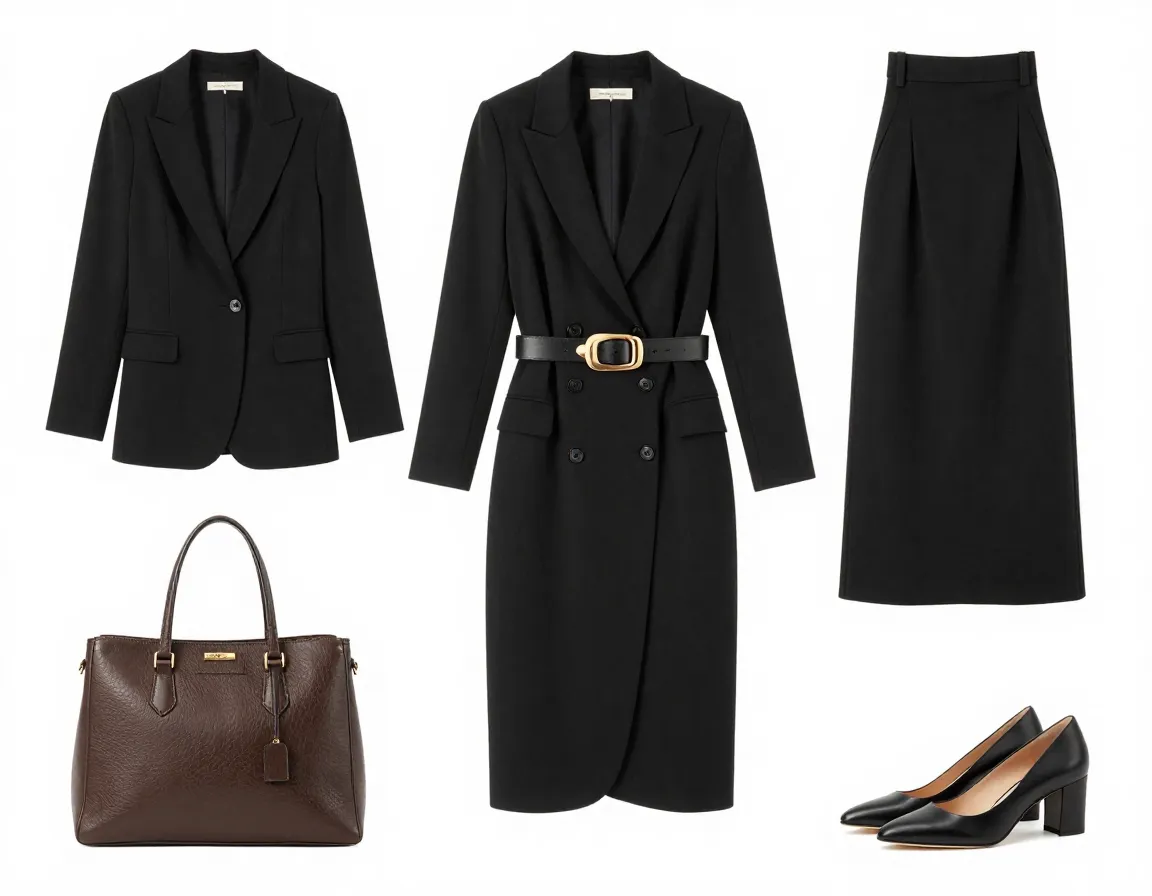 Professional business outfit styling example